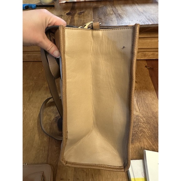 Time and Tru Satchel Bag Purse Brown Beige - Picture 4 of 9